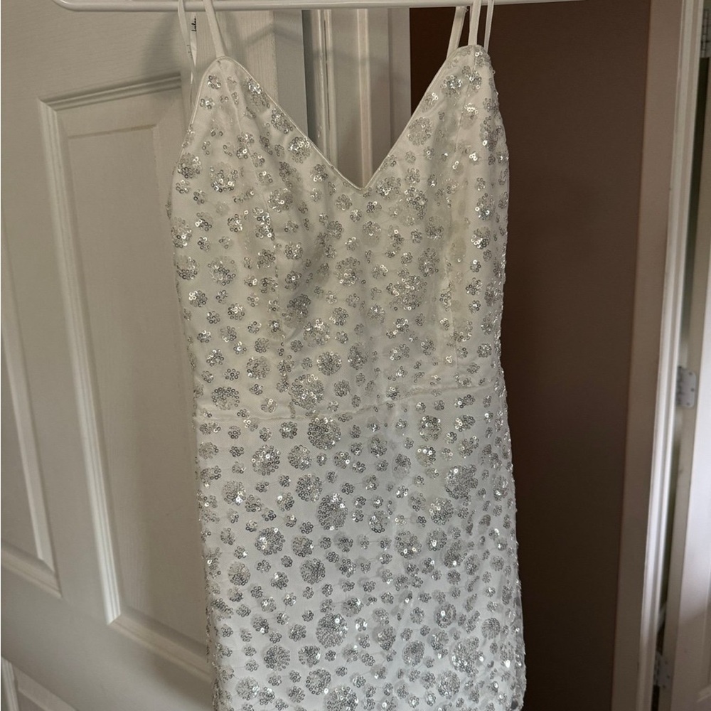 White Sequin Romper